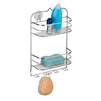 Badregal silber Eisen B/H/L: ca. 29,5x46x11 cm Badregal - silber (11,00/29,50/46,00cm) - Axentia