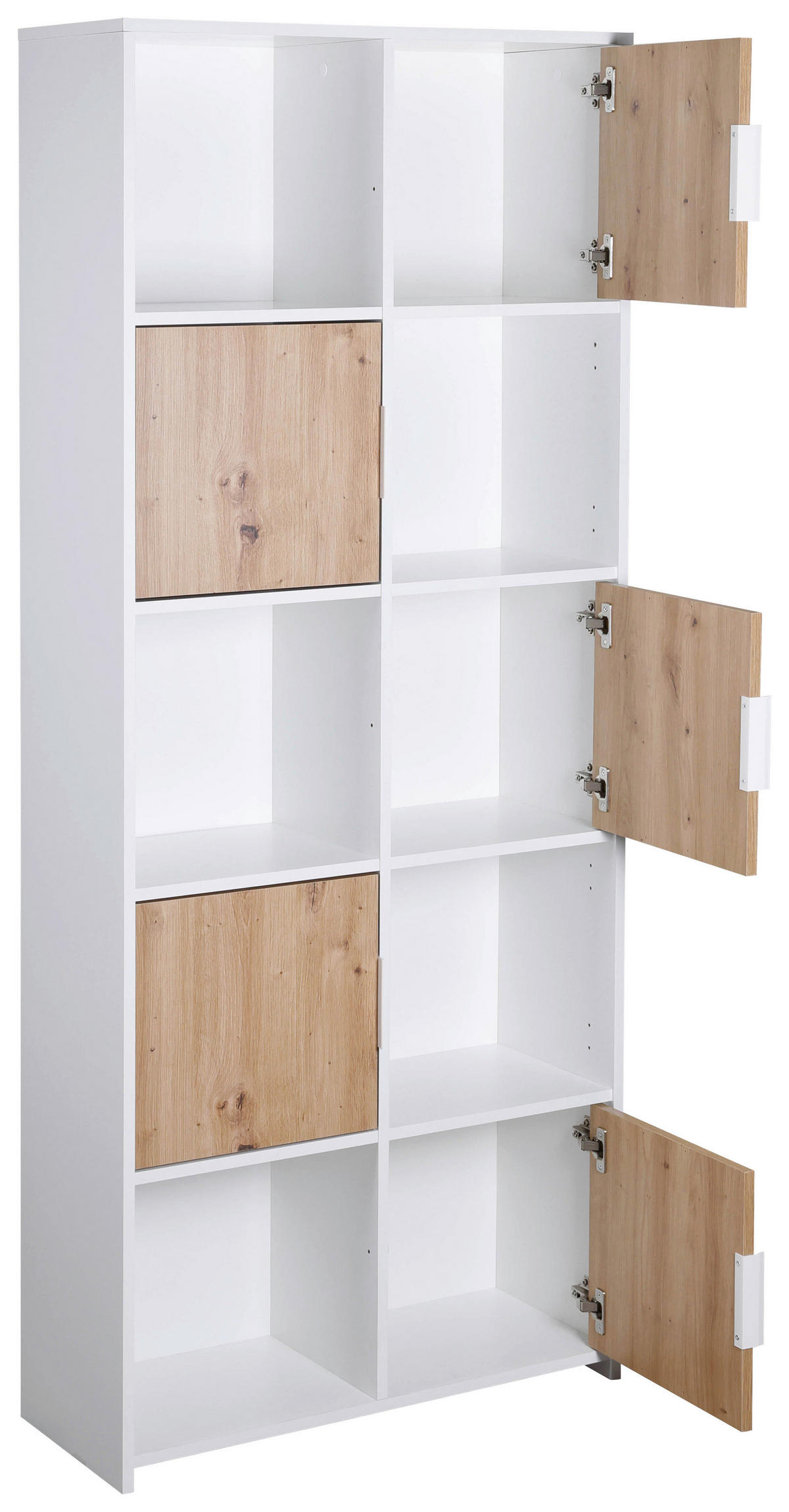 Standregal Pepeto 5T weiß weiß beschichtet Optik B/H/L: ca. 30x185x77 cm Pepeto 5T weiß - weiß (77,00/30,00/185,00cm) - Inter Link