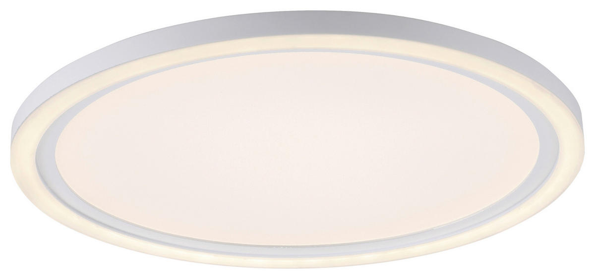 Just Light LED-Deckenleuchte BEDGING 14883-16 weiß Eisen Kunststoff H/D: ca. 6,5x40 cm 2 Brennstellen BEDGING - weiß (40,00/6,50cm) - Just Light