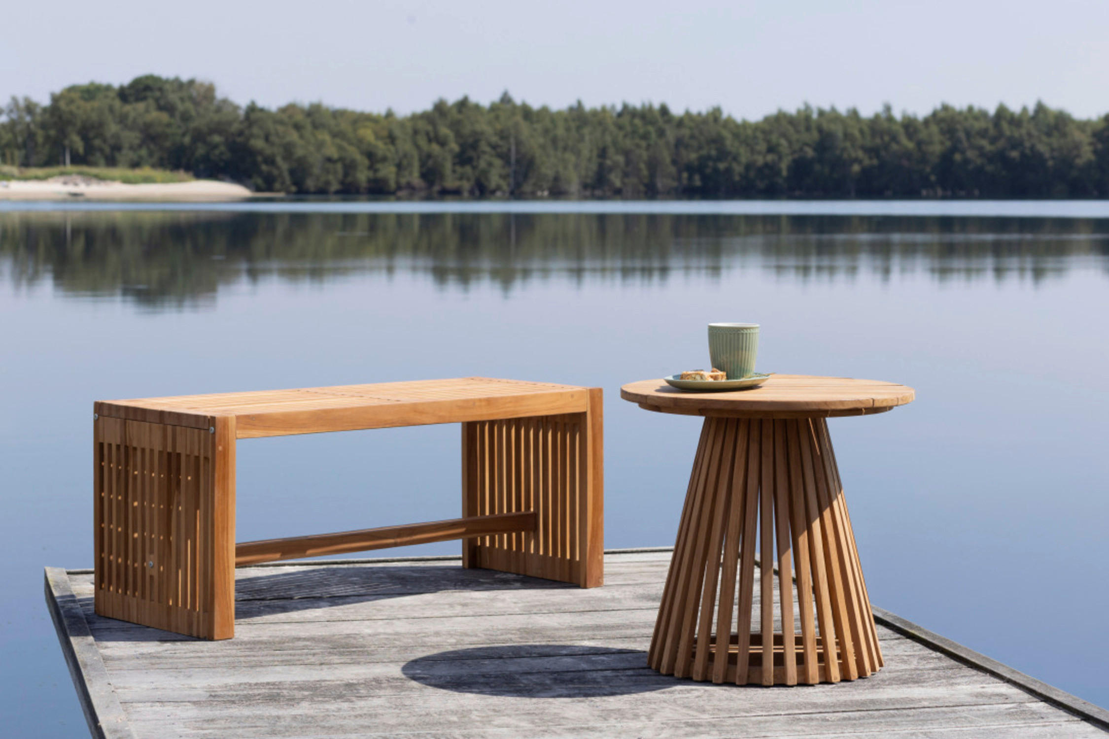 deVries Gartenbank Woodie natur Teakholz B/H/L: ca. 35x45x100 cm Woodie - natur (100,00/35,00/45,00cm) - deVries