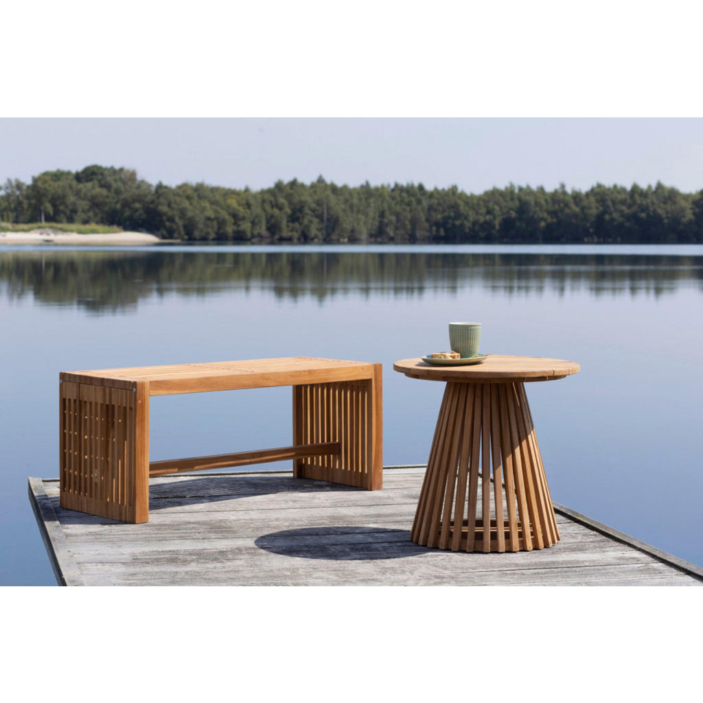 Thumbnail - deVries Gartenbank Woodie natur Teakholz B/H/L: ca. 35x45x100 cm