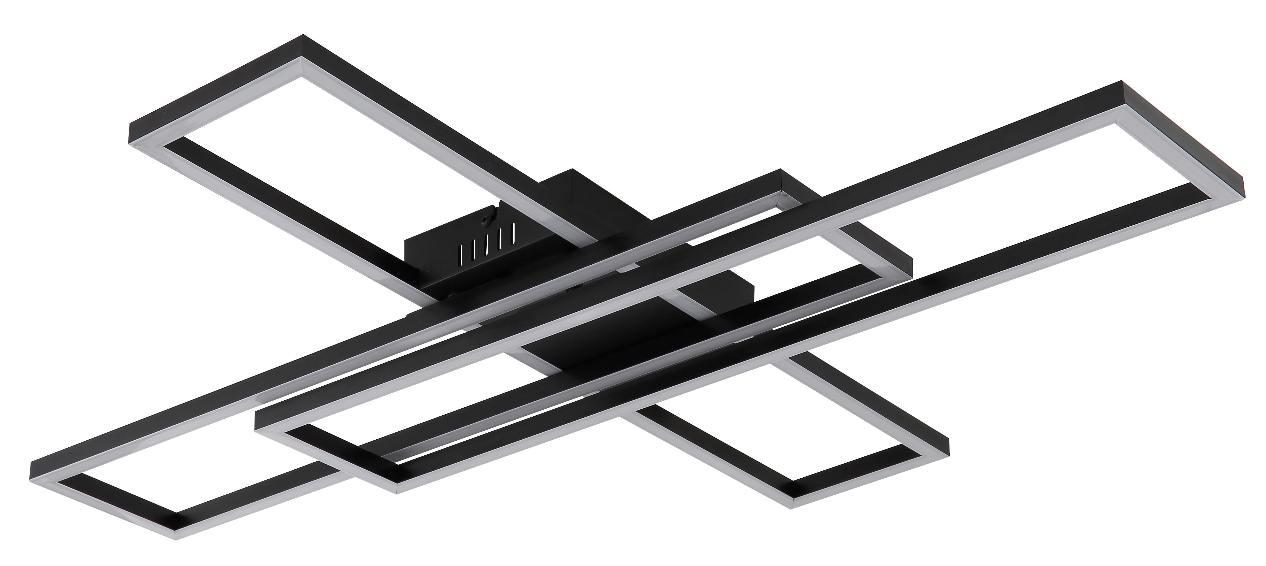 Thumbnail - GLOBO TED-Deckenleuchte Opal mattschwarz Kunststoff B/H/L: ca. 60x7,4x80 cm 1 Brennstellen