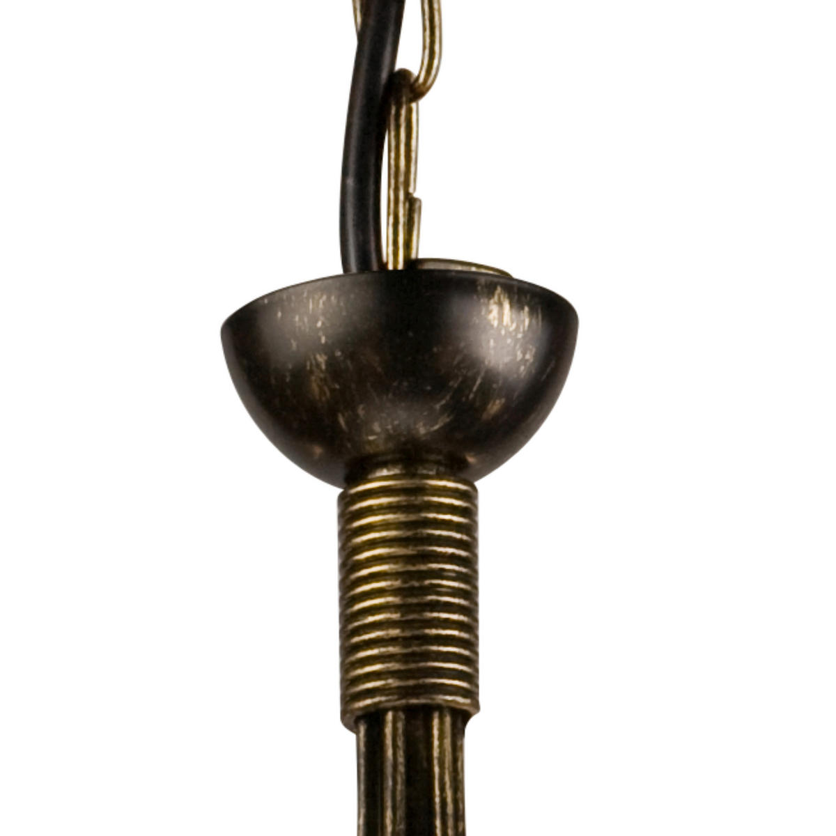 Lamkur Kronleuchter schwarz Stahl B/H/L: ca. 57x72x57 cm E14 6 Brennstellen DONATO - schwarz (57,00/57,00/72,00cm) - Lamkur