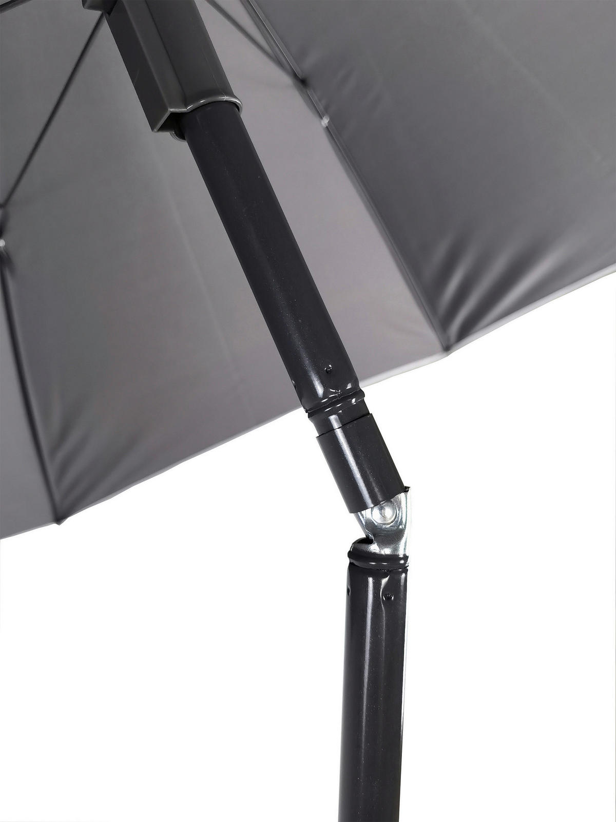 VCM Balkon-Sonnenschirm anthrazit Stahl H/D: ca. 280x180 cm Balkon-Sonnenschirm - anthrazit (180,00/280,00cm) - VCM
