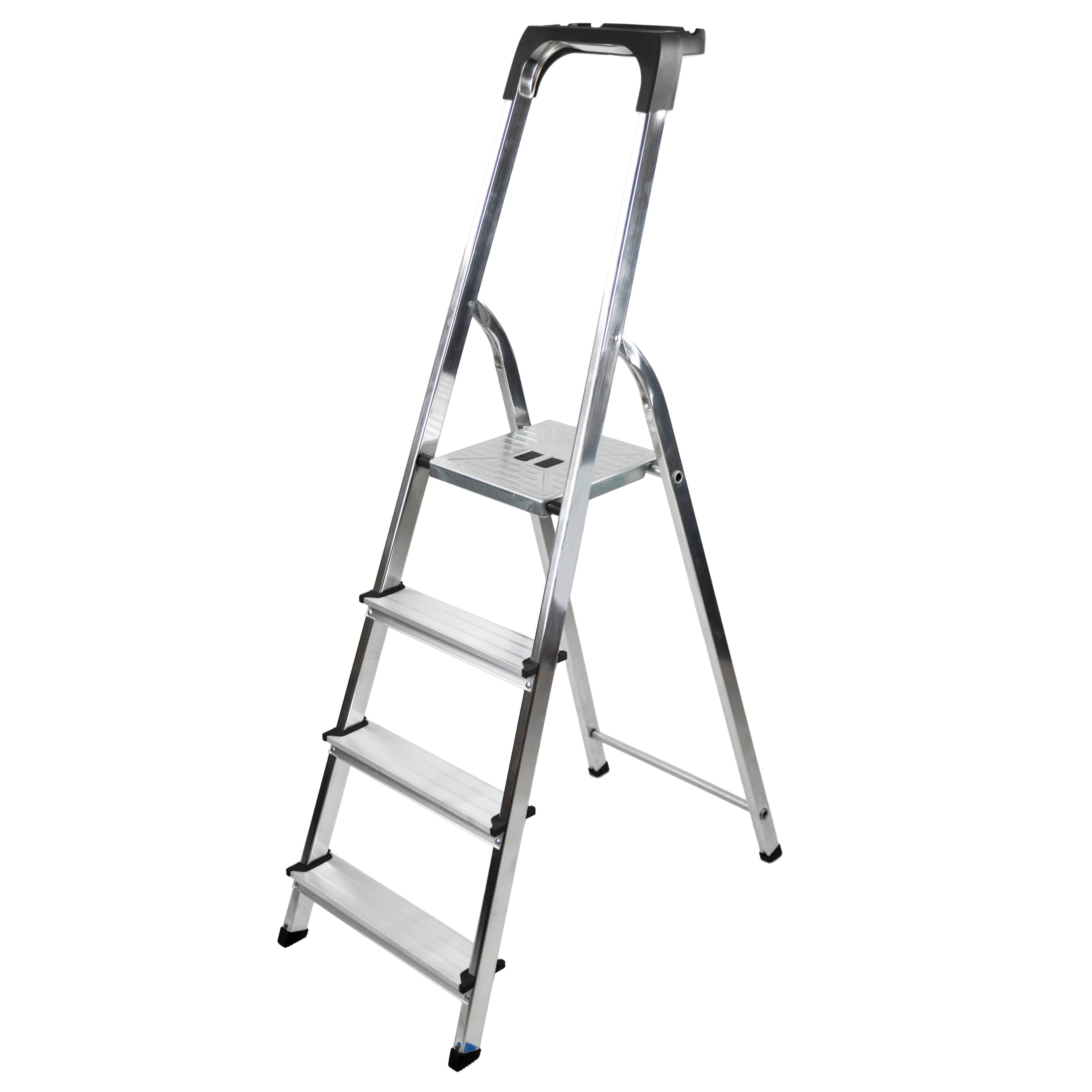BAYERSYSTEM Haushaltsleiter Aluminium Haushaltsleiter_4_Stufen - silber - BAYERSYSTEM