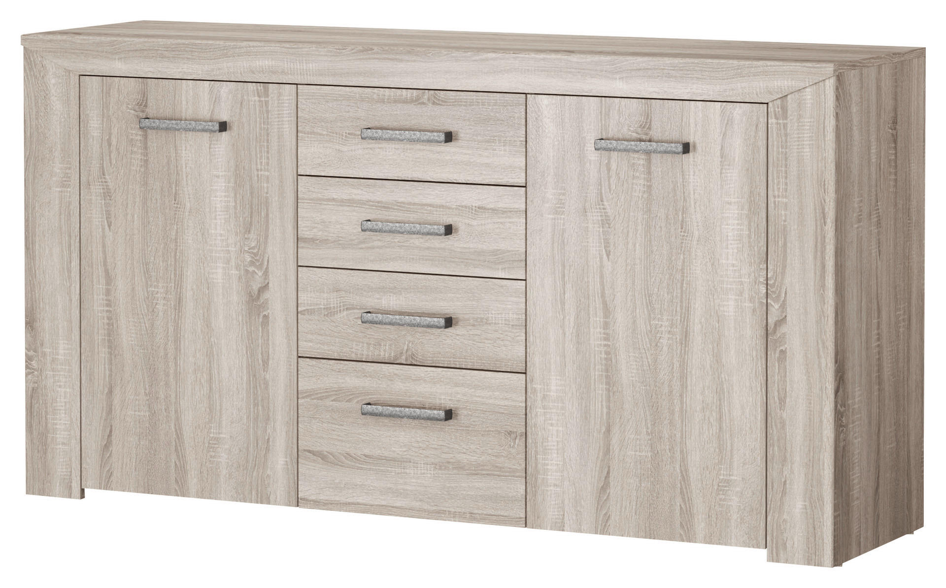 Sideboard Lorenzo Eiche Sonoma Nachbildung B/H/T: ca. 160x85x44 cm Lorenzo - Eiche (160,00/85,00/44,00cm)