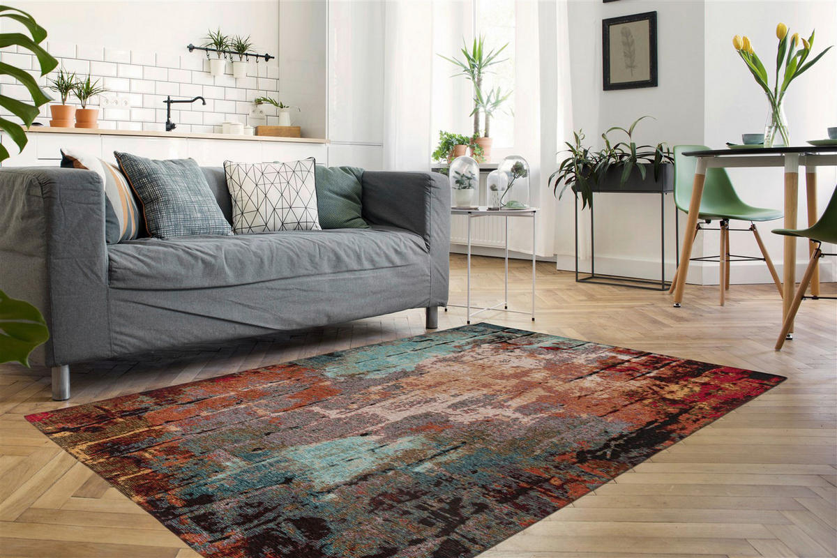 Padiro Kurzflorteppich Primavera 425 mehrfarbig B/L: ca. 80x150 cm Primavera 425 - creme/mehrfarbig (80,00/150,00cm) - Padiro
