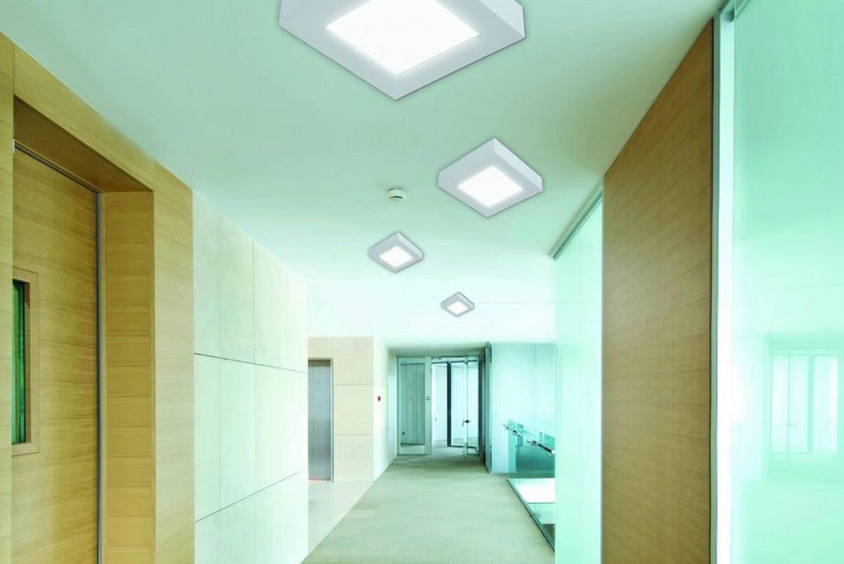 Näve Leuchten LED Deckenleuchte NV1101923 weiß Aluminium B/H/L: ca. 17x4x17 cm null 1 Brennstellen Simplex - weiß (17,00/17,00/4,00cm) - Näve Leuchten