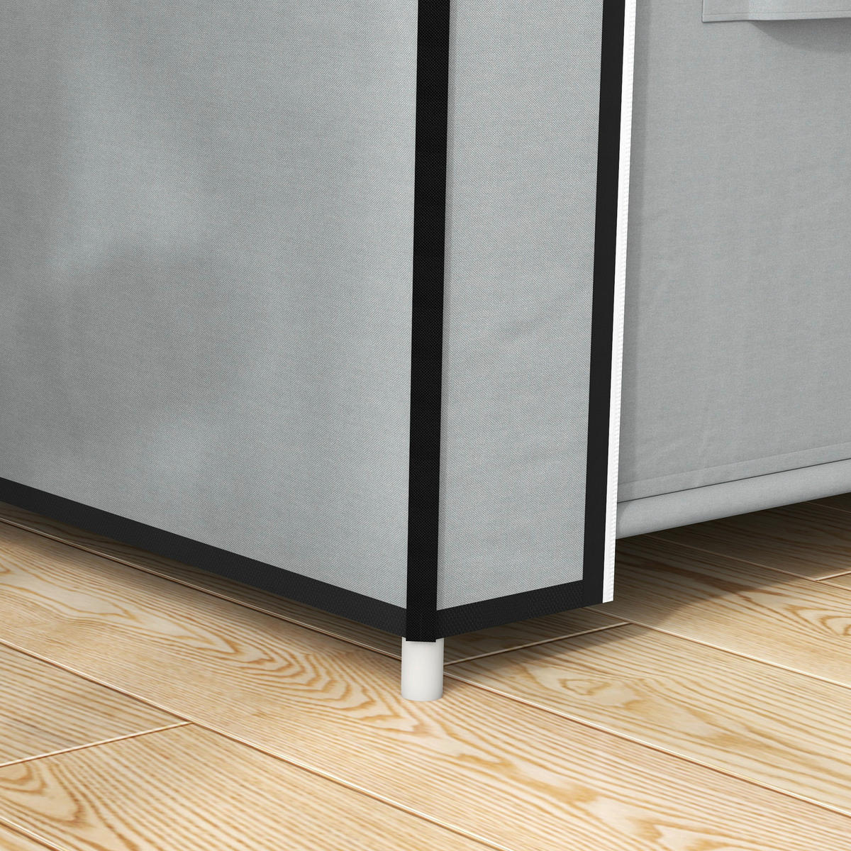 HOMCOM Kleiderschrank hellgrau Polypropylen B/H/L: ca. 42,5x83x162,5 cm Kleiderschrank - hellgrau (162,50/42,50/83,00cm) - HOMCOM