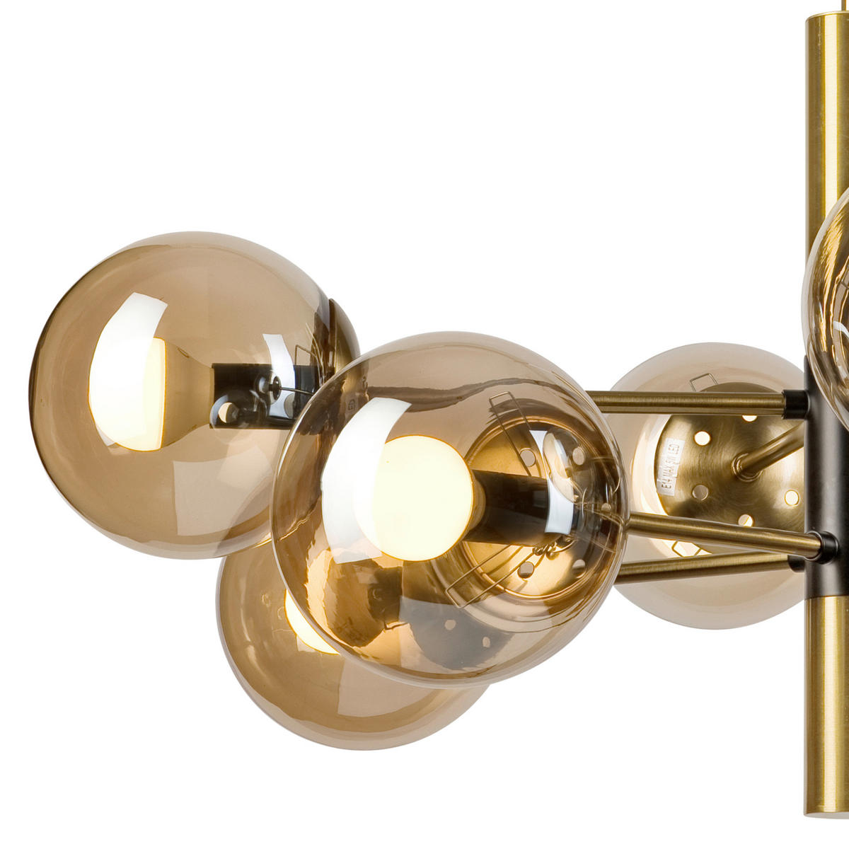 Lamkur Pendelleuchte Pendelleuchte_8flg. - gold/schwarz (68,00/76,00cm) - Lamkur