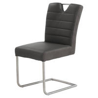 Schwingstuhl  schwarz anthrazit Leder Stoff B/H/T: ca. 50x94x61 cm Dexter_Schwingstuhl_6003965 - schwarz/anthrazit (50,00/94,00/61,00cm)