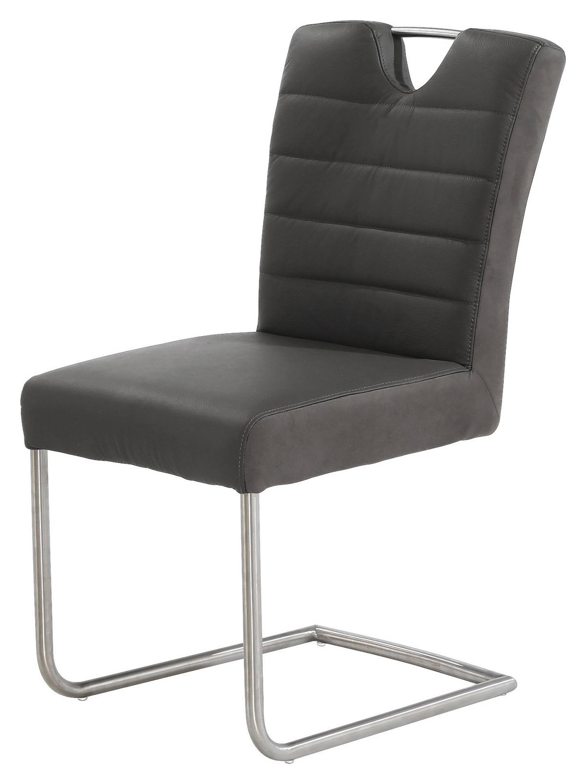 Schwingstuhl  schwarz anthrazit Leder Stoff B/H/T: ca. 50x94x61 cm Dexter_Schwingstuhl_6003965 - schwarz/anthrazit (50,00/94,00/61,00cm)