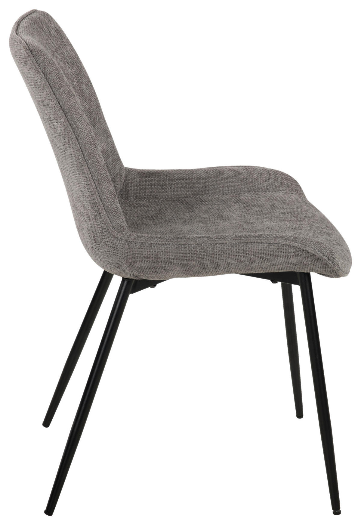 Stuhl Alisha grau Webstoff B/H/T: ca. 54x83x63 cm Alisha - schwarz/grau (54,00/83,00/63,00cm)