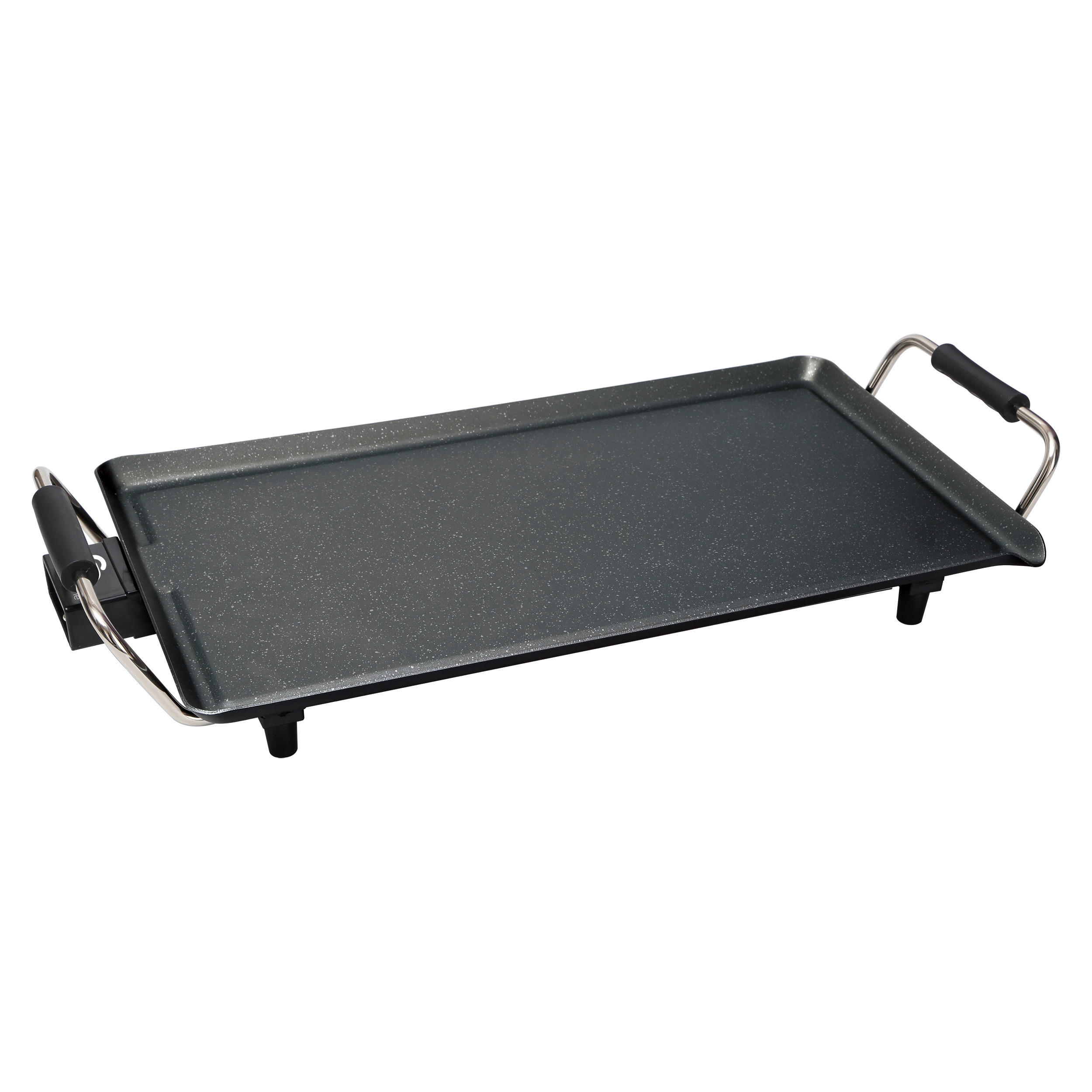 SWISS HOME Grillplatte SH-6629-S schwarz Aluminium B/H/L: ca. 27x11x52,5 cm DARK - weiß/schwarz (52,50/27,00/11,00cm) - SWISS HOME