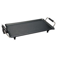 SWISS HOME Grillplatte SH-6629-S schwarz Aluminium B/H/L: ca. 27x11x52,5 cm DARK - weiß/schwarz (52,50/27,00/11,00cm) - SWISS HOME