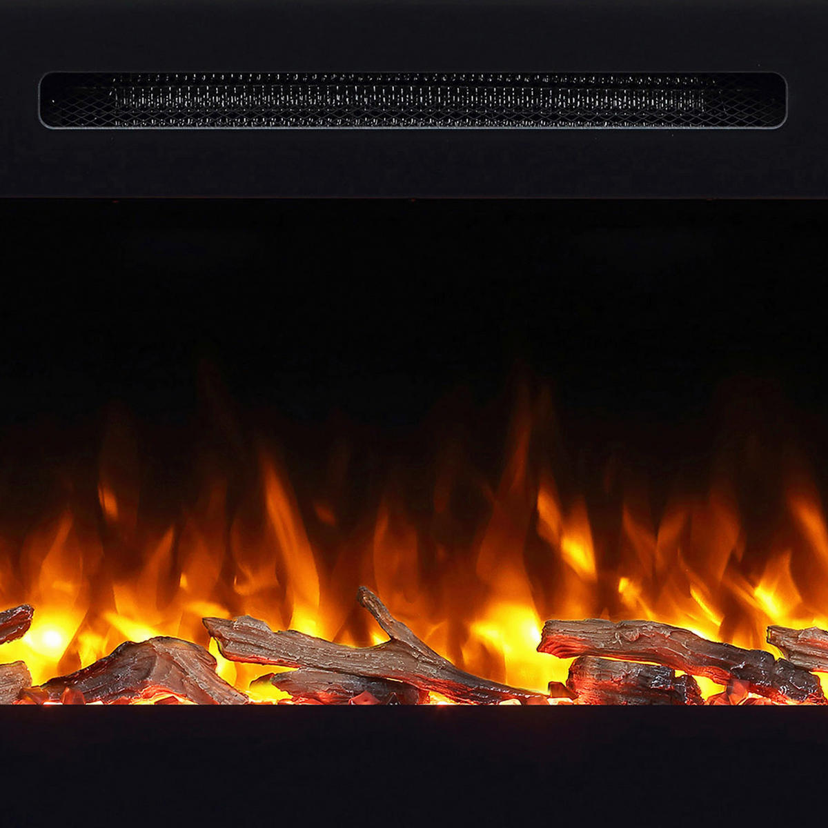 Balderia Einbaukamin Fiamma schwarz B/H/T: ca. 103x14,5x51,5 cm Elekt.-Kamin Fiamma 40" EF172D - schwarz (103,00/14,50/51,50cm) - Balderia