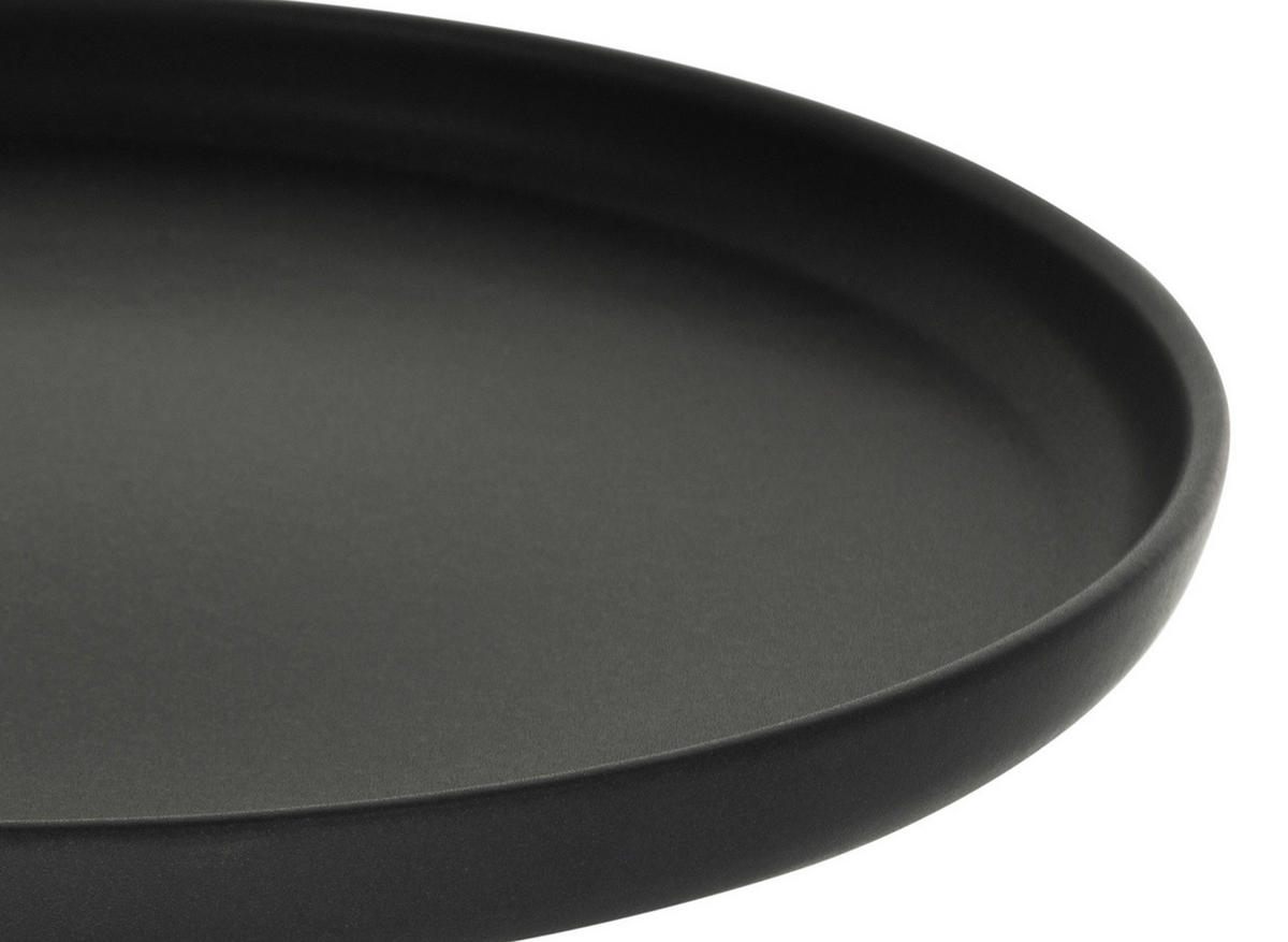 CreaTable Tafelservice Uno schwarz Steinzeug 12 tlg. Uno - schwarz - CreaTable