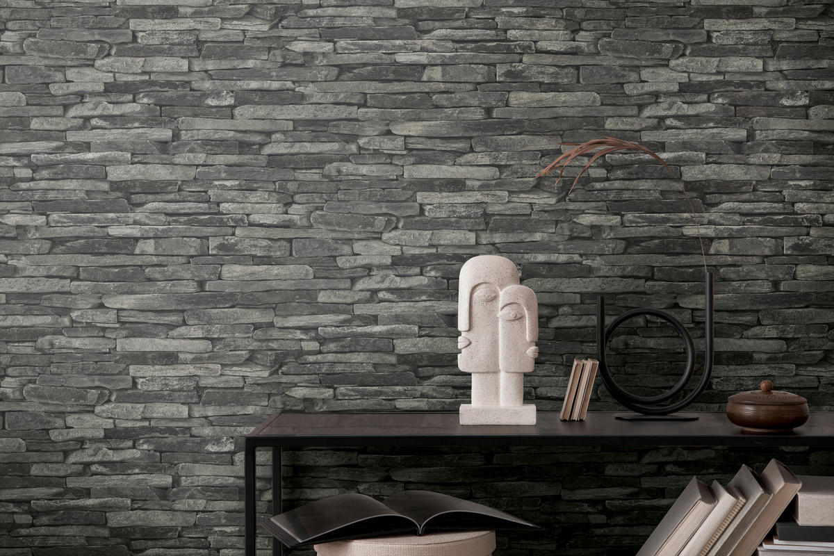 A.S.Creation Vliestapete schwarz B/H/D: ca. 53x1005x9 cm Vliestapete - schwarz (9,00/1005,00cm) - A.S.Creation