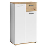 Schuhkommode JAKOB Eiche Nachbildung weiß B/H/T: ca. 60x102x30 cm JAKOB - Eiche/weiß (60,00/102,00/30,00cm) - byLIVING