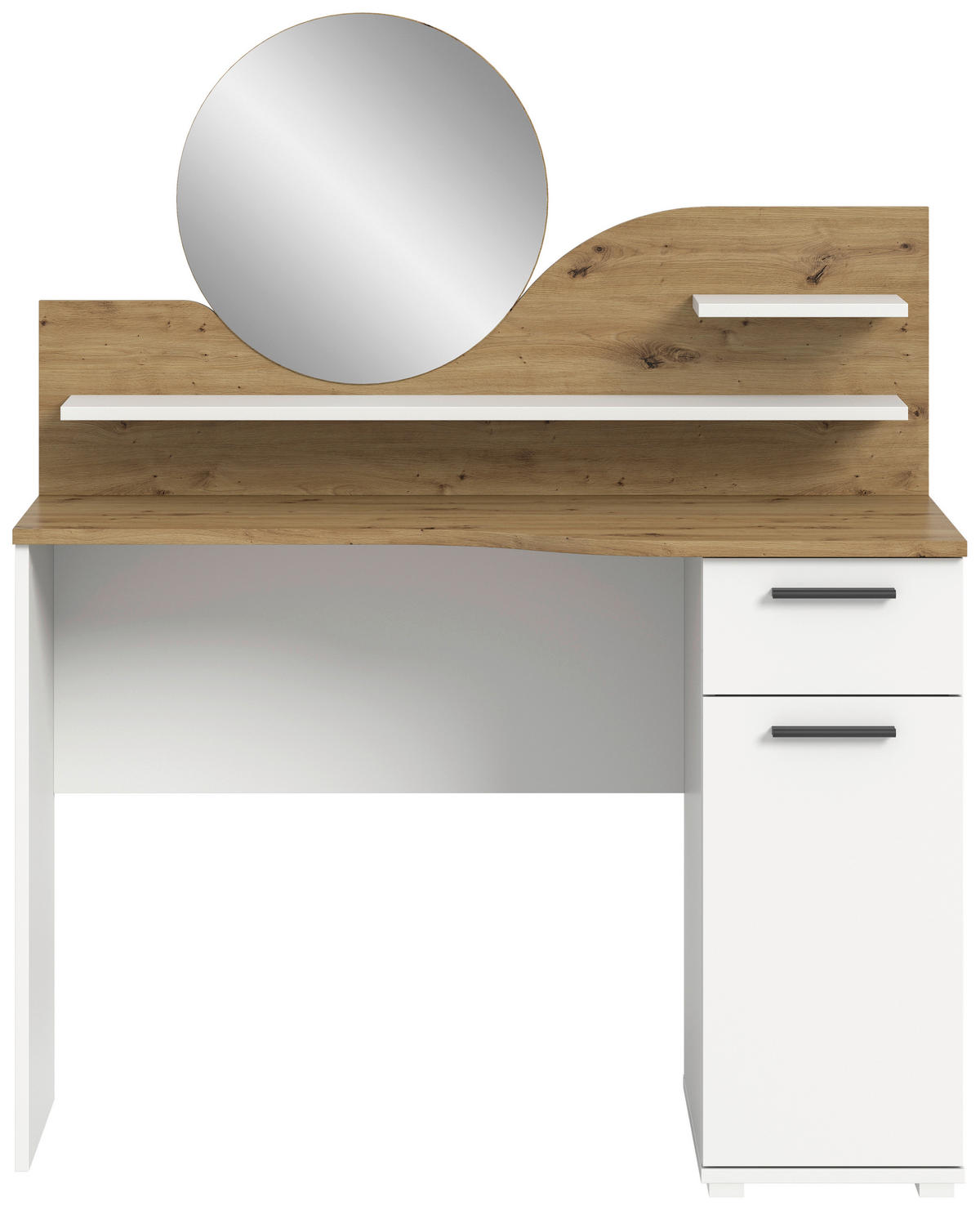 Schminktisch Vanity weiß Nox Oak Nachbildung B/H/T: ca. 110x135x46 cm Vanity - weiß (110,00/135,00/46,00cm)
