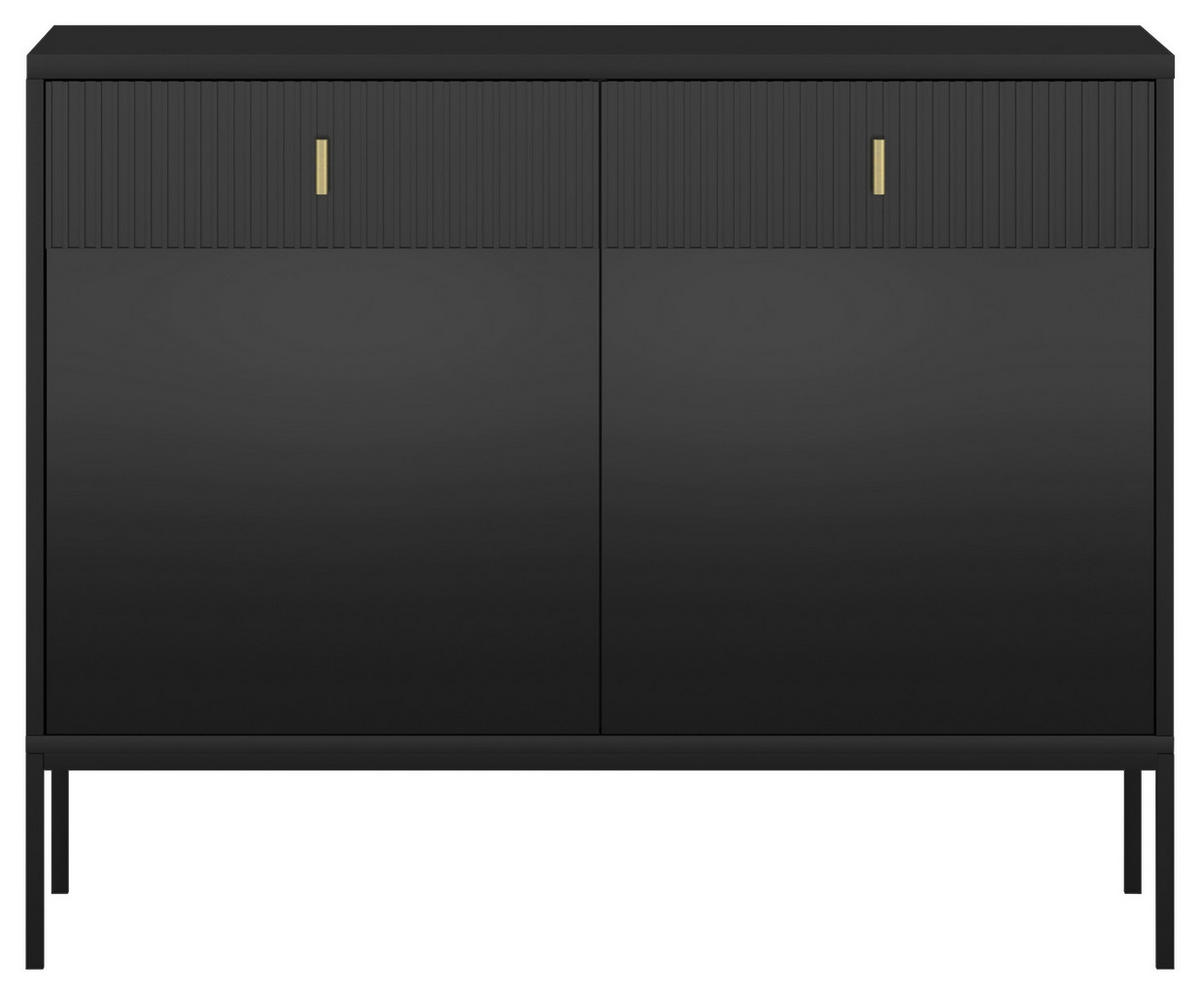 Kommode MAGGIORE schwarz B/H/T: ca. 104,2x82,5x39 cm MAGGIORE - schwarz (104,20/82,50/39,00cm) - WIPMEB