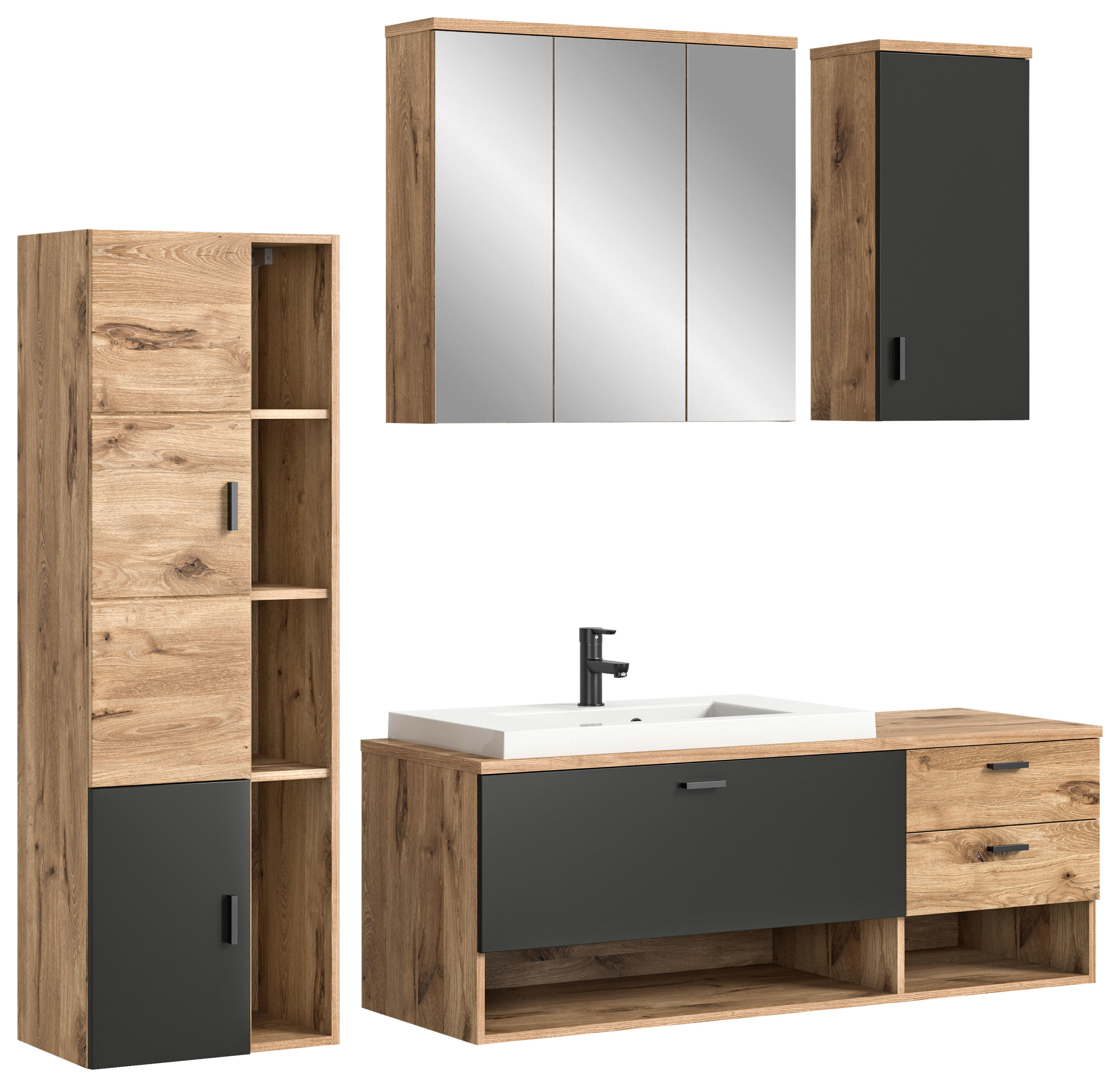 Badezimmer-Set GRADO B/H/T: ca. 203x192x48 cm GRADO - (203,00/192,00/48,00cm) - xonox.home