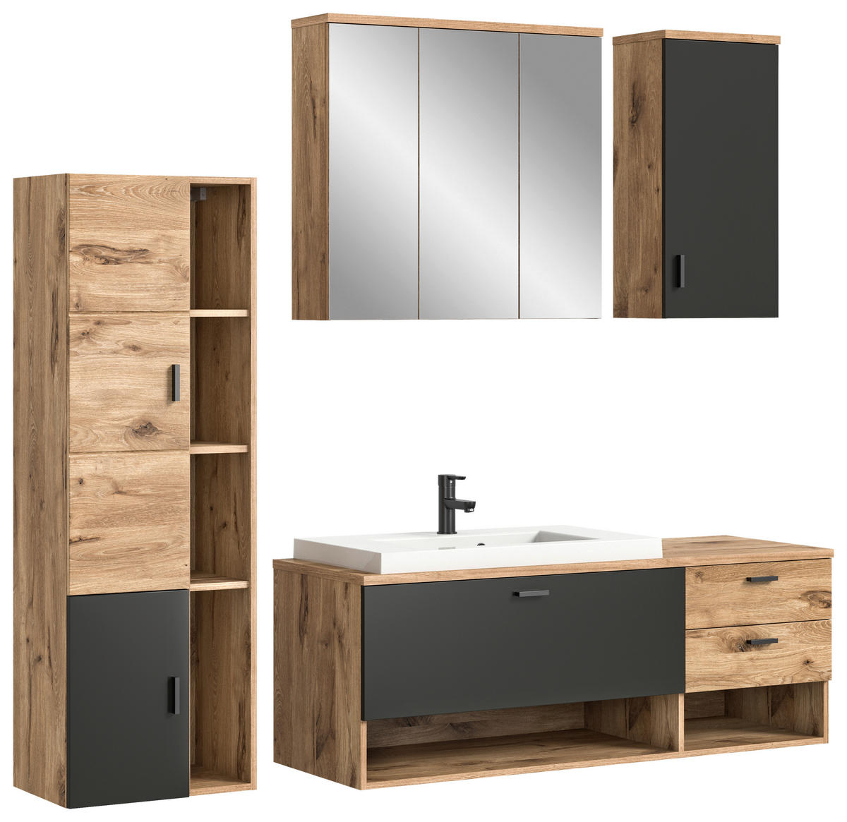 Badezimmer-Set GRADO B/H/T: ca. 203x192x48 cm GRADO - (203,00/192,00/48,00cm) - xonox.home