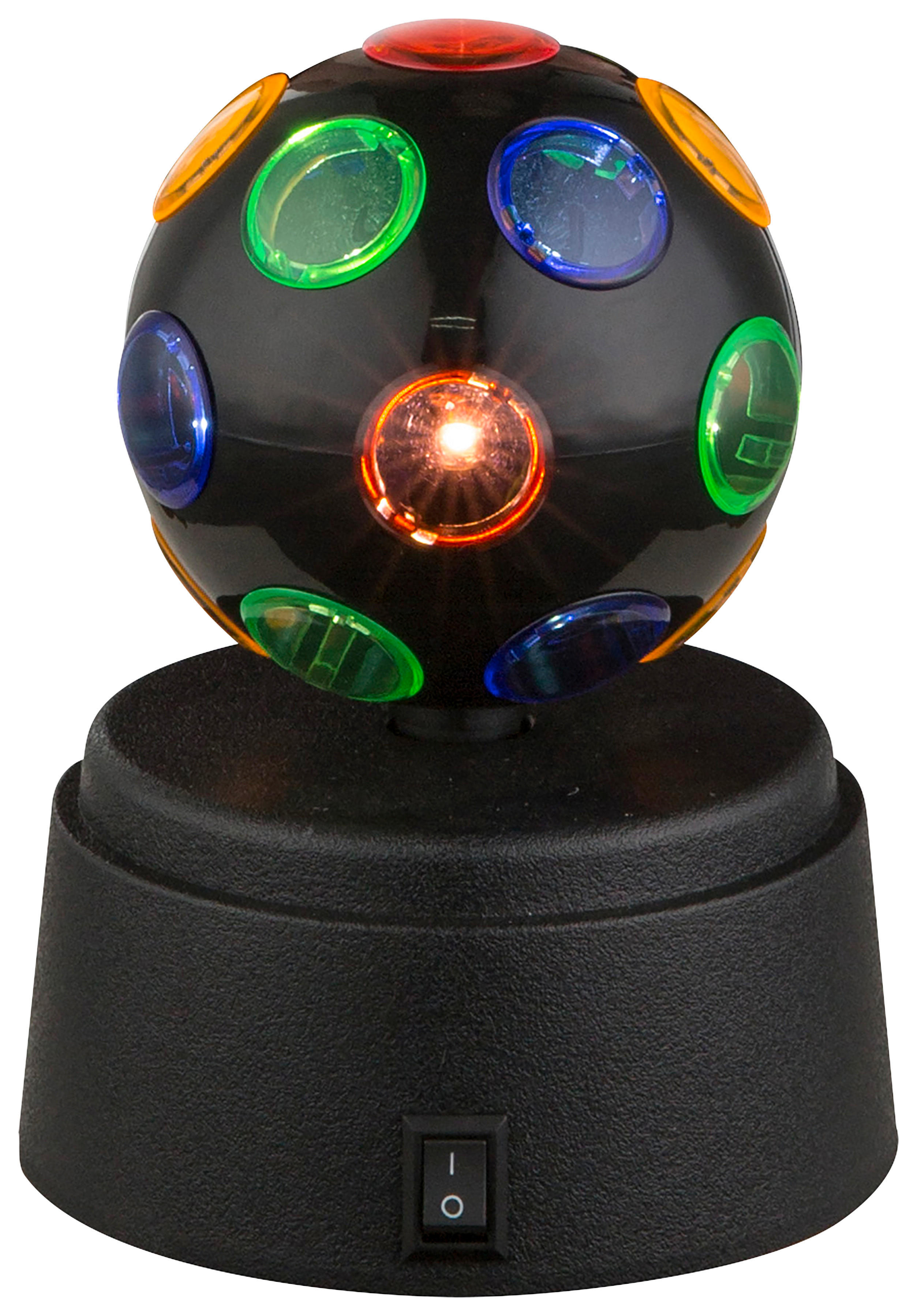 GLOBO Tischleuchte DISCO 28017 schwarz multicolor Kunststoff H/D: ca. 12x9 cm LED-Tischleuchte 28017 - schwarz/multicolor (9,00/12,00cm) - GLOBO