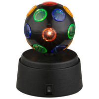 GLOBO Tischleuchte DISCO 28017 schwarz multicolor Kunststoff H/D: ca. 12x9 cm LED-Tischleuchte 28017 - schwarz/multicolor (9,00/12,00cm) - GLOBO