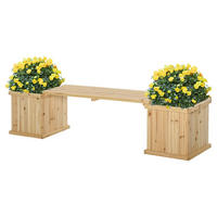 Outsunny Hochbeet Holz H/T/L: ca. 40x38x176 cm Hochbeet 845-438ND - (176,00cm) - Outsunny
