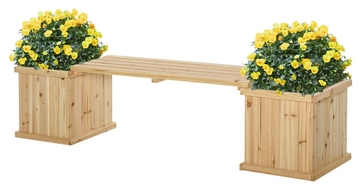 Outsunny Hochbeet Holz H/T/L: ca. 40x38x176 cm Hochbeet 845-438ND - (176,00cm) - Outsunny