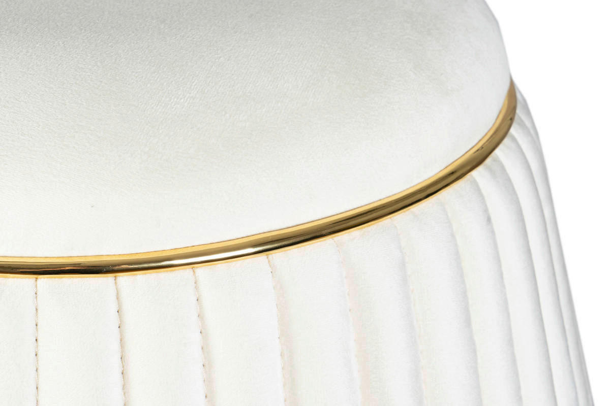 360 Living Hocker Doric 200 elfenbein gold H/D: ca. 53x51,5 cm Doric 200 - gold/elfenbein (51,50/53,00cm) - 360 Living