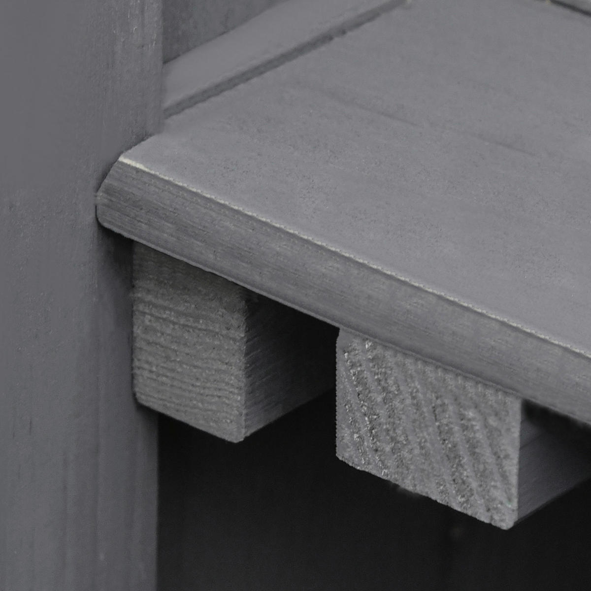 Outsunny Gartenschrank Gartenschrank - grau (74,00/43,00/88,00cm) - Outsunny