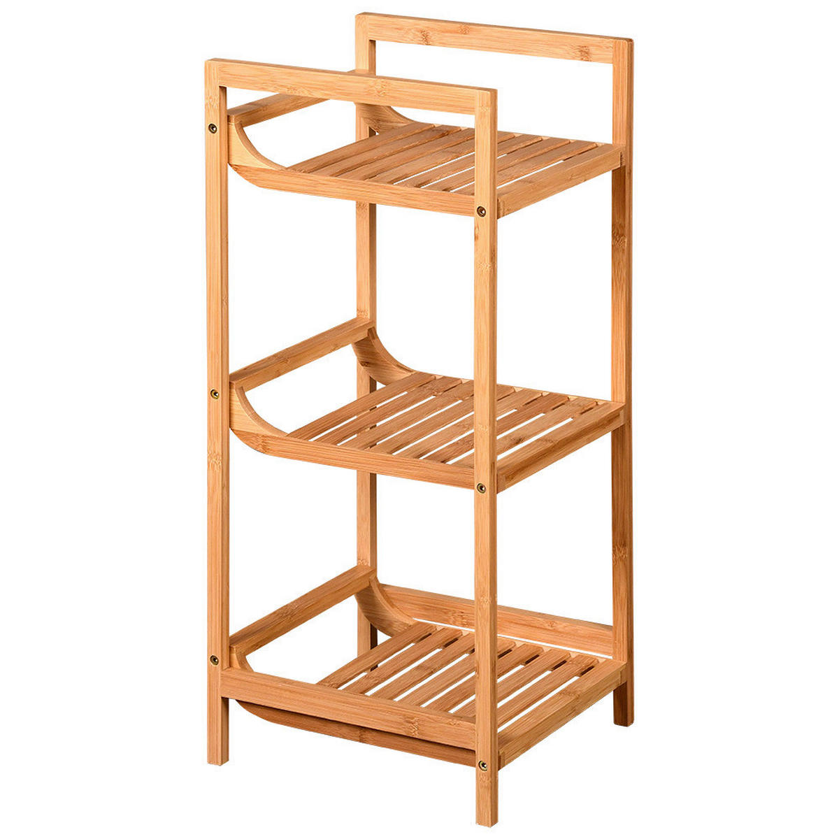 Kesper Regal braun Bambus B/H/L: ca. 31,5x7,5x71,5 cm Regal mit 3 Ablagen - braun (71,50/31,50/7,50cm) - Kesper
