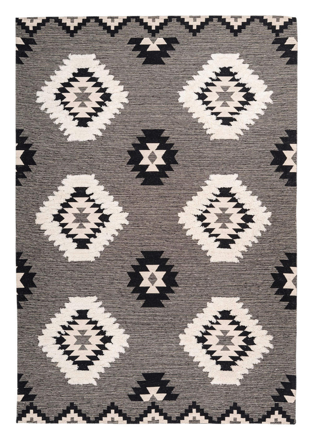 Arte Espina Kurzflorteppich Ethnie 425 grau B/H/L: ca. 80x1x150 cm Ethnie 425 - grau (150,00/80,00/1,00cm) - Arte Espina