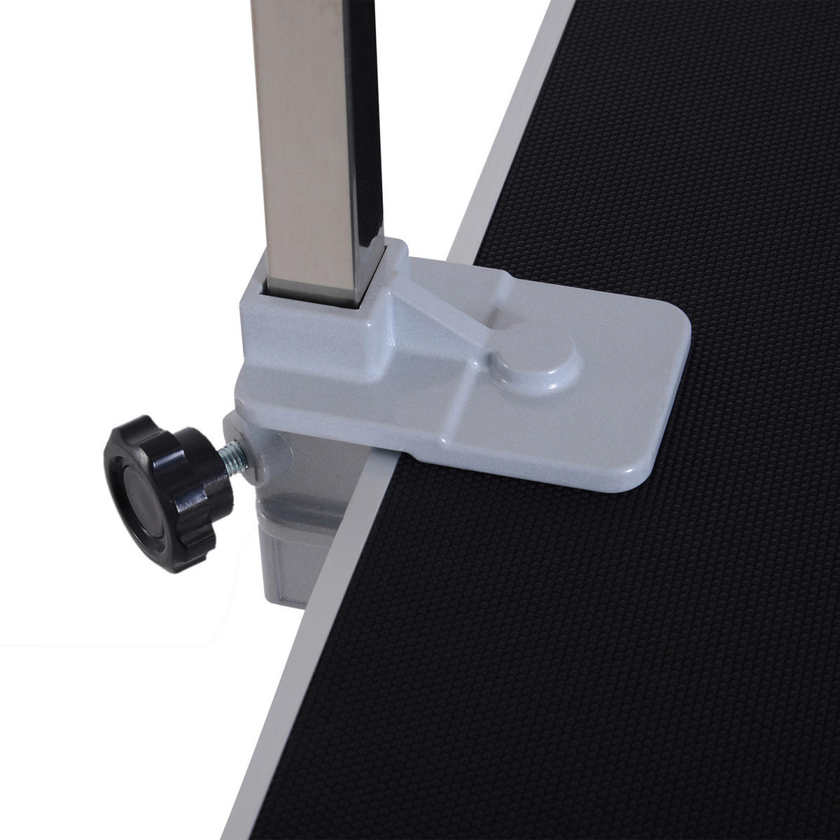PawHut Tier-Zubehör schwarz Edelstahl B/H/L: ca. 48x81x80 cm Trimmtisch - weiß/schwarz (80,00/48,00/81,00cm) - PawHut