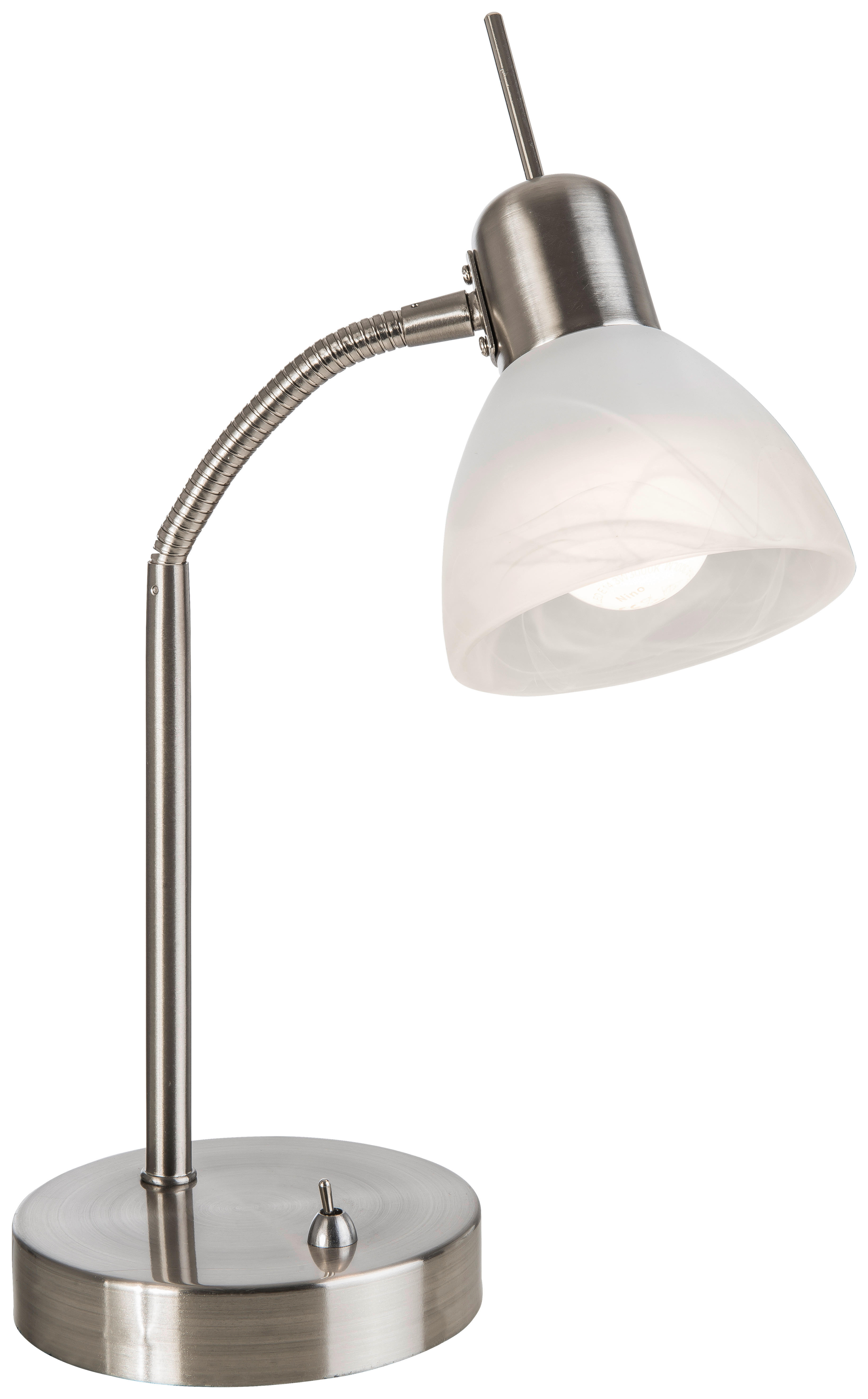 Nowa Tischleuchte 51890101 Chrom warmweiß Metall Glas H/D: ca. 30x20 cm E14 1 Brennstellen DAYTONA - warmweiß/Chrom (20,00/30,00cm) - Nowa