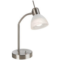 Nowa Tischleuchte 51890101 Chrom warmweiß Metall Glas H/D: ca. 30x20 cm E14 1 Brennstellen DAYTONA - warmweiß/Chrom (20,00/30,00cm) - Nowa