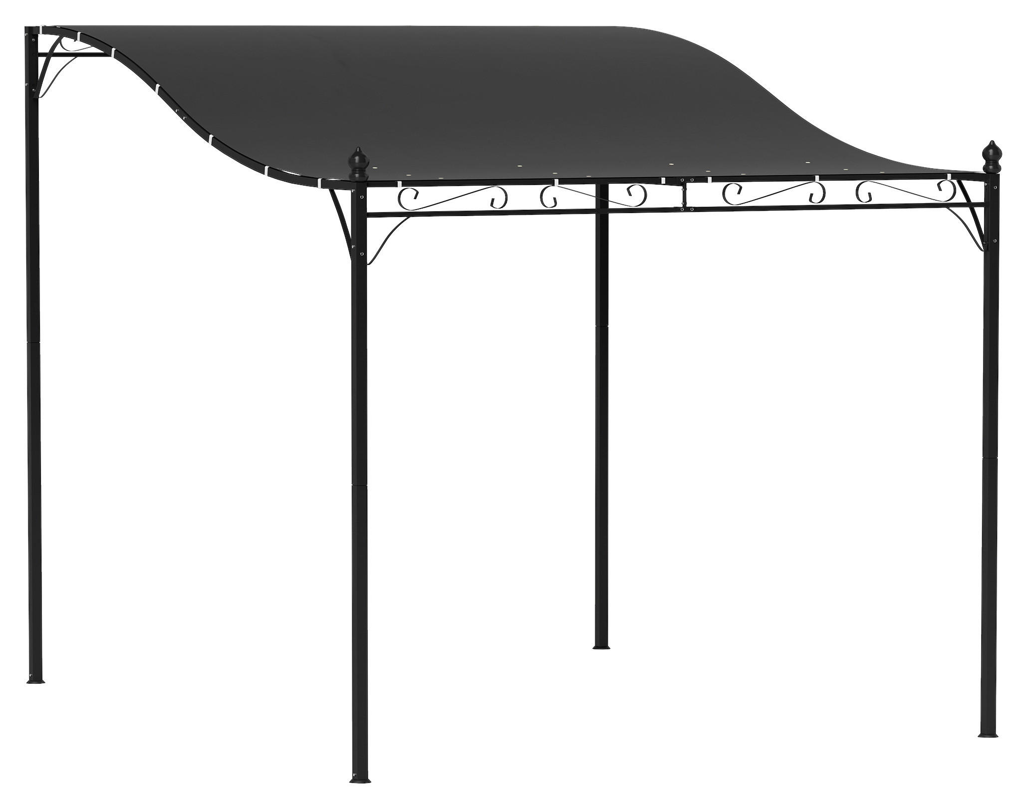 Outsunny Anbaupavillon dunkelgrau Metall B/H/L: ca. 298x250x248 cm Anbaupavillon - dunkelgrau (248,00/298,00/250,00cm) - Outsunny
