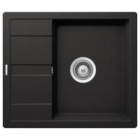 Respekta Einbauspüle Nashville schwarz Granit B/H/T: ca. 58x19,5x50 cm Nashville - schwarz (58,00/19,50/50,00cm) - Respekta