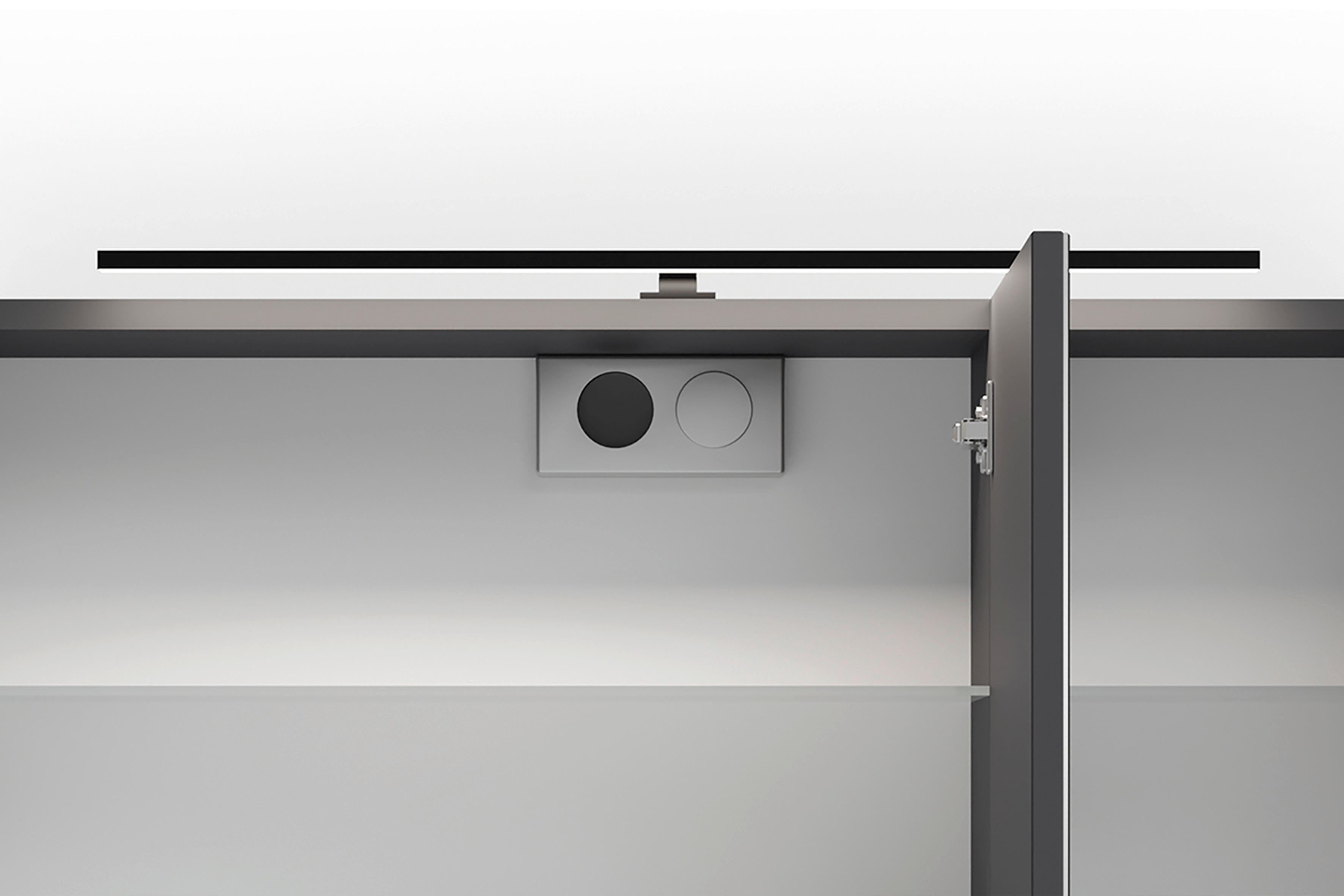 Spiegelschrank SPREE anthrazit B/H/T: ca. 80x60x20 cm SPREE - anthrazit (80,00/60,00/20,00cm) - byLIVING