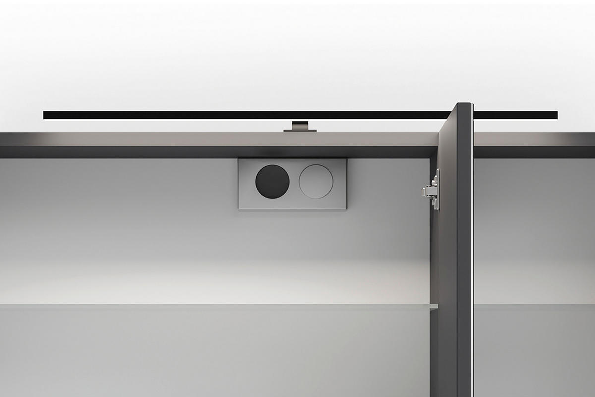 Spiegelschrank SPREE anthrazit B/H/T: ca. 80x60x20 cm SPREE - anthrazit (80,00/60,00/20,00cm) - byLIVING