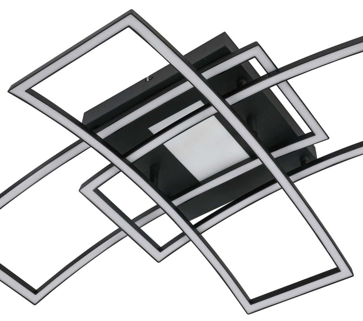 Nolo LED-Deckenleuchte schwarz Metall B/H/L: ca. 59x15x82 cm LED-Deckenleuchte_Curve - schwarz (82,00/59,00/15,00cm) - Nolo