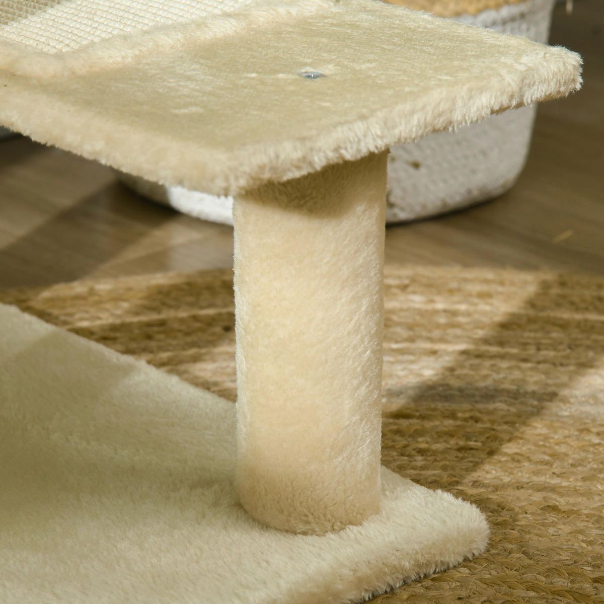 PawHut Katzenkratzbaum beige Spanplatte B/H/L: ca. 50x100x50 cm Katzenkratzbaum - beige (50,00/50,00/100,00cm) - PawHut