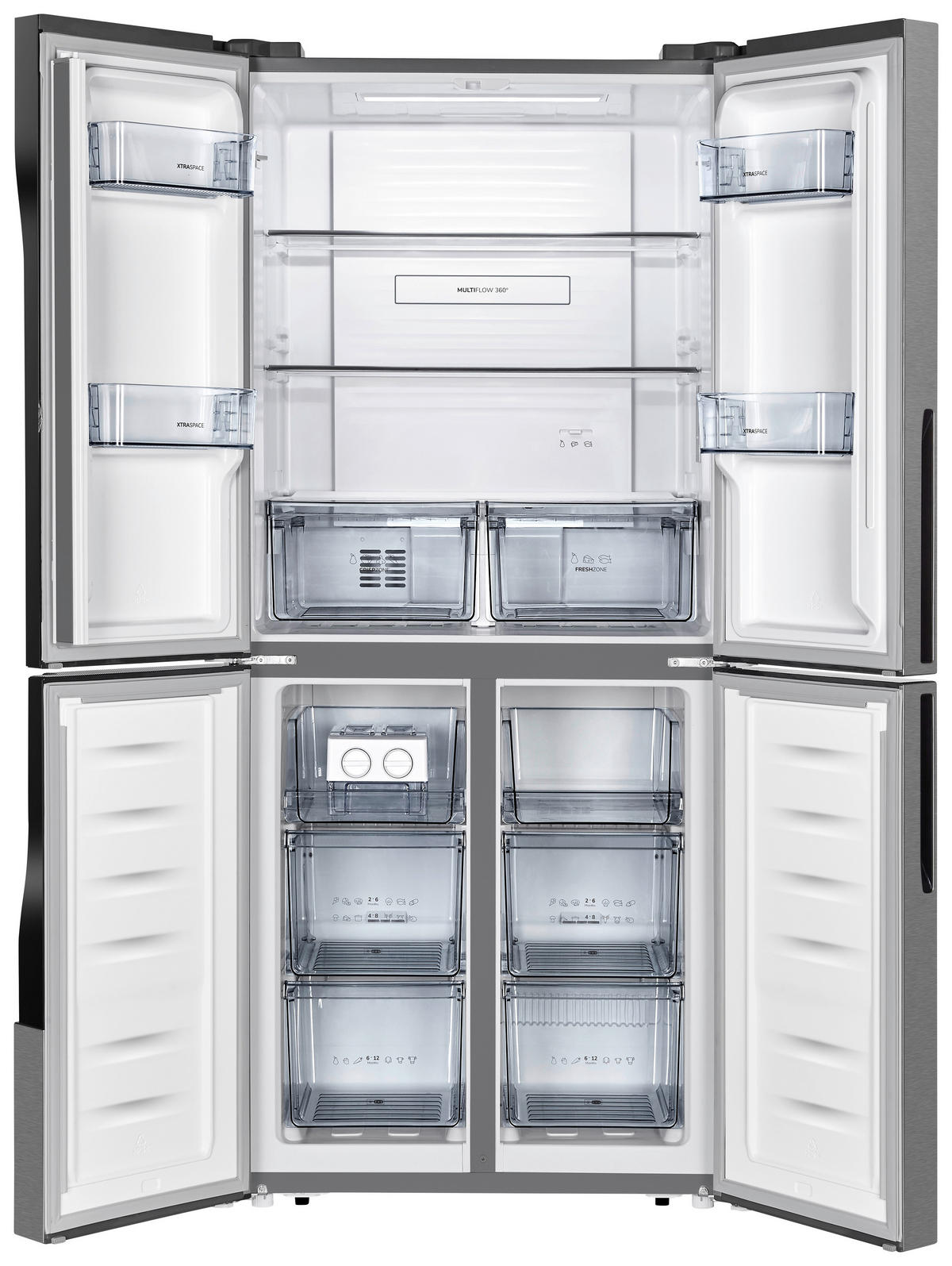 Gorenje Cross-Door Kühl/Gefrierkombination NRM8182MX Edelstahloptik B/H/T: ca. 79x182x64 cm Multi-Door NRM 8182 MX - Edelstahloptik (79,00/182,00/64,00cm) - Gorenje
