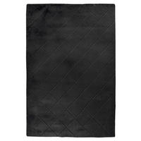 Padiro Hochflorteppich Imala 125 schwarz B/H/L: ca. 80x3x150 cm Imala 125 - schwarz (150,00/80,00/3,00cm) - Padiro