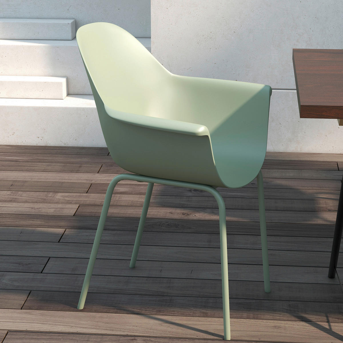 Outsunny Bistro-Set grün Kunststoff B/H/L: ca. 55x84x59 cm Bistro-Set - grün (59,00/55,00/84,00cm) - Outsunny
