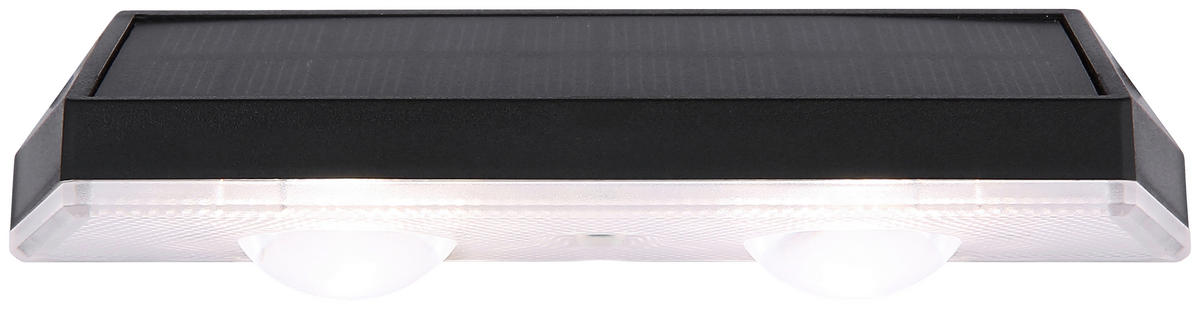 Solarleuchte transparent mattschwarz Kunststoff B/H: ca. 14x3,7 cm SOLAR - mattschwarz/transparent (14,00/3,70cm) - GLOBO