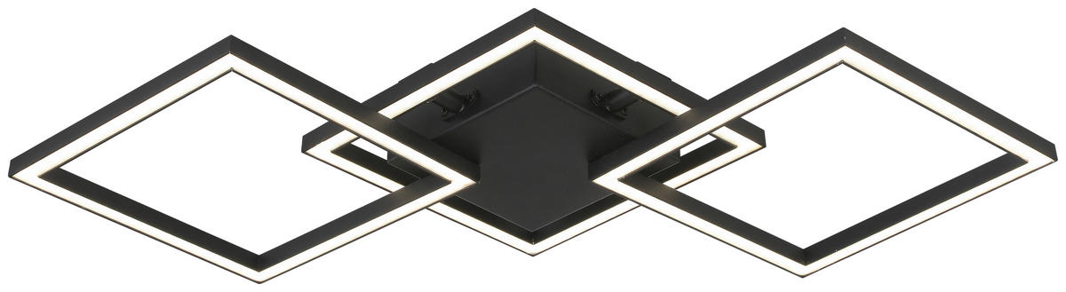 Nolo Deckenleuchte schwarz Kunststoff B/H/L: ca. 29x5x63 cm LED-Deckenleuchte_Tres - schwarz (63,00/29,00/5,00cm) - Nolo