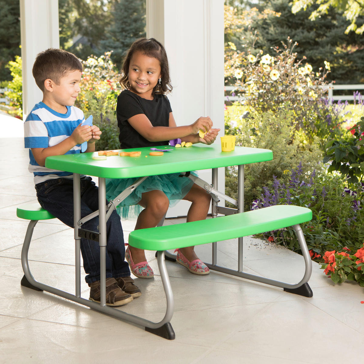 Lifetime Picknickgarnitur Kids grün Kunststoff B/H/L: ca. 90x53x83 cm Kids - natur/grün (83,00/90,00/53,00cm) - Lifetime